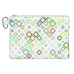Square Colorful Geometric Style Canvas Cosmetic Bag (xl) by Alisyart