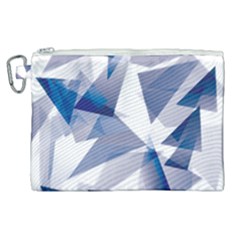 Triangle Blue Canvas Cosmetic Bag (xl) by Alisyart