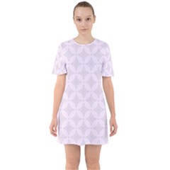 Star Pattern Texture Background Sixties Short Sleeve Mini Dress by Alisyart