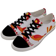 Peacock Pattern Men s Low Top Canvas Sneakers by Mariart