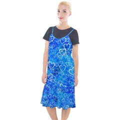 Valentine Heart Love Blue Camis Fishtail Dress by Mariart