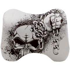 Skull And Crossbones Head Support Cushion by Alisyart