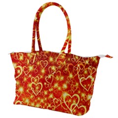 Pattern Valentine Heart Love Canvas Shoulder Bag by Mariart