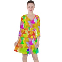 Watercolor Paint Blend Ruffle Dress by Alisyart