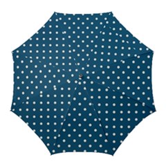 Polka Dot - Turquoise  Golf Umbrellas by WensdaiAmbrose