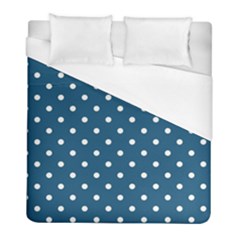 Polka Dot - Turquoise  Duvet Cover (full/ Double Size) by WensdaiAmbrose