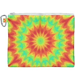 Kaleidoscope Background Mandala Red Green Canvas Cosmetic Bag (xxxl) by Mariart