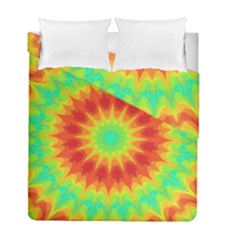 Kaleidoscope Background Red Yellow Duvet Cover Double Side (full/ Double Size) by Mariart