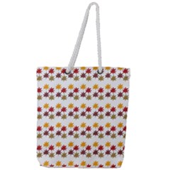 Autumn Leaves Full Print Rope Handle Tote (large) by Mariart