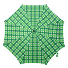 Sweet Pea Green Gingham Hook Handle Umbrellas (medium) by WensdaiAmbrose