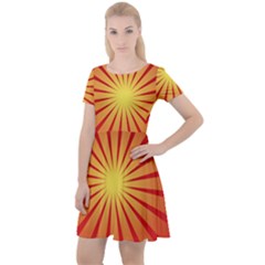 Sunburst Sun Cap Sleeve Velour Dress  by Alisyart