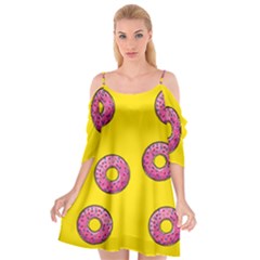 Background Donuts Sweet Food Cutout Spaghetti Strap Chiffon Dress by Alisyart