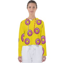 Background Donuts Sweet Food Women s Slouchy Sweat by Alisyart
