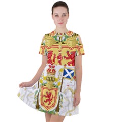 Royal Coat Of Arms Of Kingdom Of Scotland, 1603-1707 Short Sleeve Shoulder Cut Out Dress  by abbeyz71