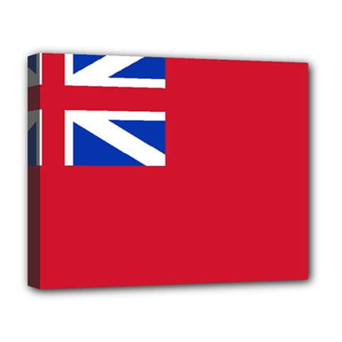 British Red Ensign, 1707–1801 Deluxe Canvas 20  X 16  (stretched) by abbeyz71