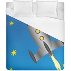 Rocket Spaceship Space Travel Nasa Duvet Cover (california King Size) by Wegoenart