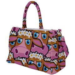 Pink Cows Duffel Travel Bag by ArtworkByPatrick