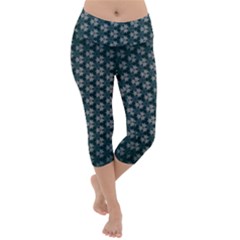 Texture Background Pattern Lightweight Velour Capri Yoga Leggings by Alisyart