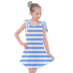 Blue Stripes Kids  Tie Up Tunic Dress by snowwhitegirl