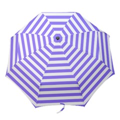 Lilac Purple Stripes Folding Umbrellas by snowwhitegirl
