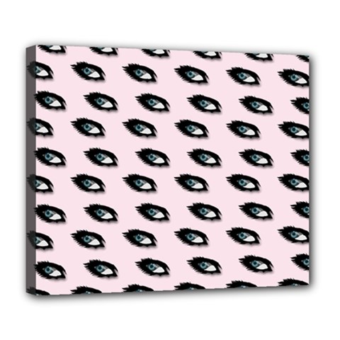 Eyes Pink Deluxe Canvas 24  X 20  (stretched) by snowwhitegirl