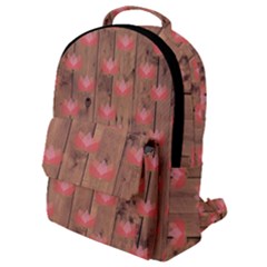 Zen Lotus Wood Wall Flap Pocket Backpack (small) by snowwhitegirl