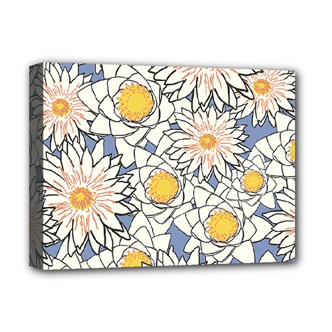 Vintage White Flowers Deluxe Canvas 16  X 12  (stretched)  by snowwhitegirl