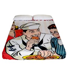 Retro Sailor Eating Cookie Fitted Sheet (california King Size) by snowwhitegirl