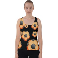 Wallpaper Ball Pattern Orange Velvet Tank Top by Alisyart