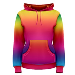 Neon Bright Rainbow Women s Pullover Hoodie by retrotoomoderndesigns