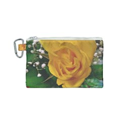 Yellow Rose Canvas Cosmetic Bag (small) by Riverwoman