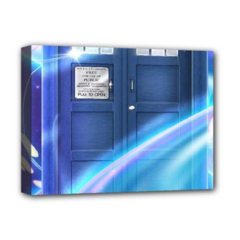 Tardis Space Deluxe Canvas 16  X 12  (stretched)  by Sudhe