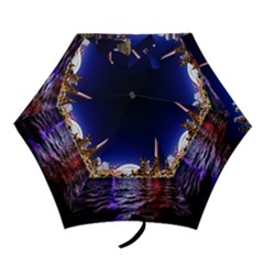 Toronto City Cn Tower Skydome Mini Folding Umbrellas by Sudhe