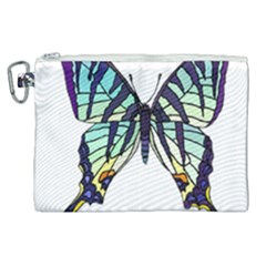 A Colorful Butterfly Canvas Cosmetic Bag (xl) by Sudhe