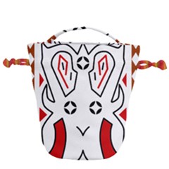Traditional Art Torajan Pattern Drawstring Bucket Bag by Sudhe
