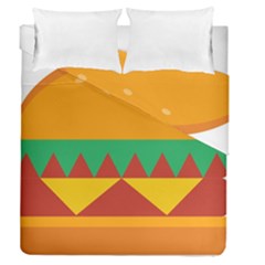 Burger Bread Food Cheese Vegetable Duvet Cover Double Side (queen Size) by Sudhe