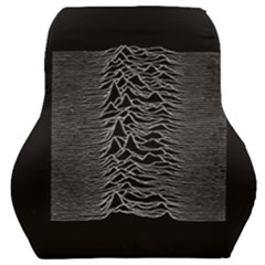 Grayscale Joy Division Graph Unknown Pleasures Car Seat Back Cushion  by Sudhe