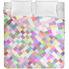 Mosaic Colorful Pattern Geometric Duvet Cover Double Side (king Size) by Mariart