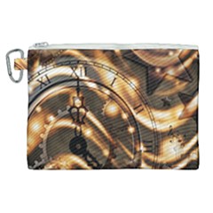 Time Clock Star Hour Day Night Canvas Cosmetic Bag (xl) by Alisyart