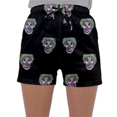 Creepy Zombies Motif Pattern Illustration Sleepwear Shorts by dflcprintsclothing