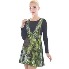 Living Wall Plunge Pinafore Velour Dress by Riverwoman