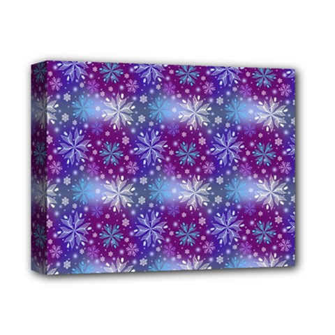 Snow White Blue Purple Tulip Deluxe Canvas 14  X 11  (stretched) by Pakrebo