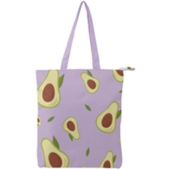 Avocado Green With Pastel Violet Background2 Avocado Pastel Light Violet Double Zip Up Tote Bag by genx