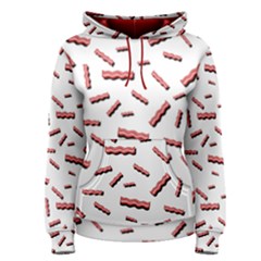 Funny Bacon Slices Pattern Infidel Red Meat Women s Pullover Hoodie by genx