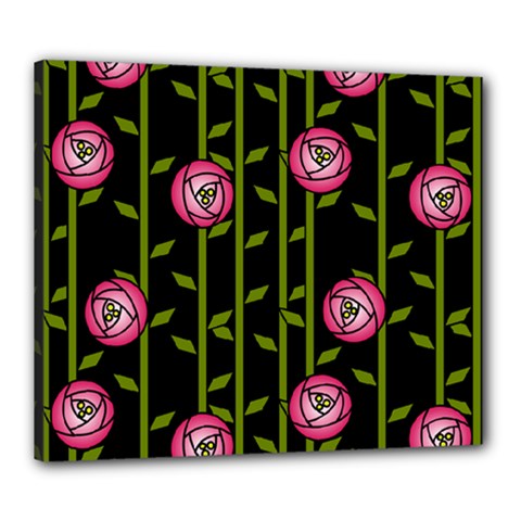 Abstract Rose Garden Canvas 24  X 20  (stretched) by Alisyart