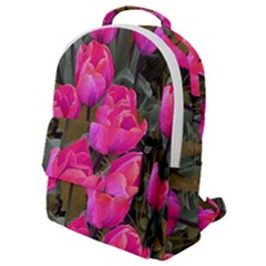 Pink Tulips Flap Pocket Backpack (small) by snowwhitegirl