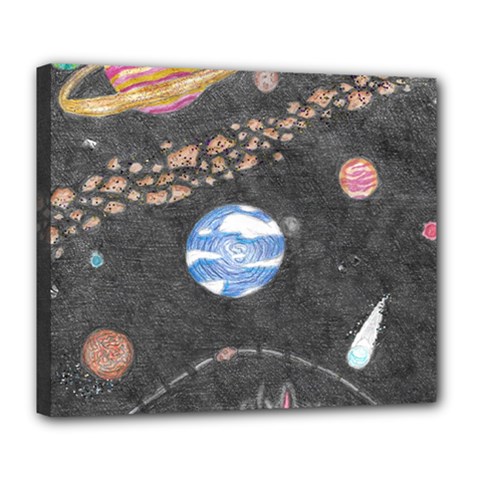 Space Deluxe Canvas 24  X 20  (stretched) by okhismakingart