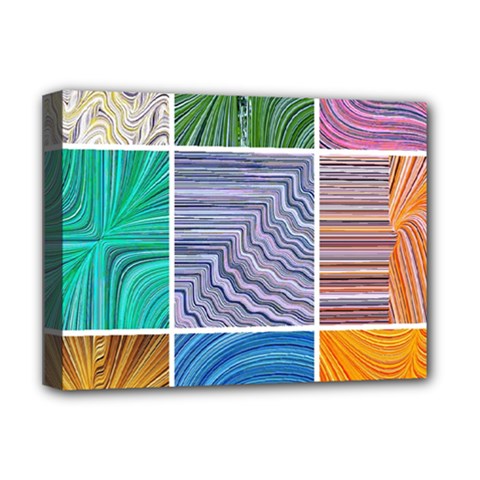 Electric Field Art Collage I Deluxe Canvas 16  X 12  (stretched)  by okhismakingart