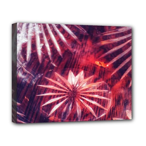 Faded Crystal Flower Deluxe Canvas 20  X 16  (stretched) by okhismakingart