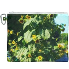 Big Sunflowers Canvas Cosmetic Bag (xxxl) by okhismakingart